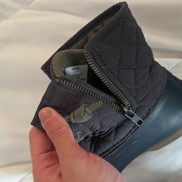 Sperry Saltwater Duck Boot Size Women's 7.5 Grey with Dark Grey Sole - Picture 4 of 14